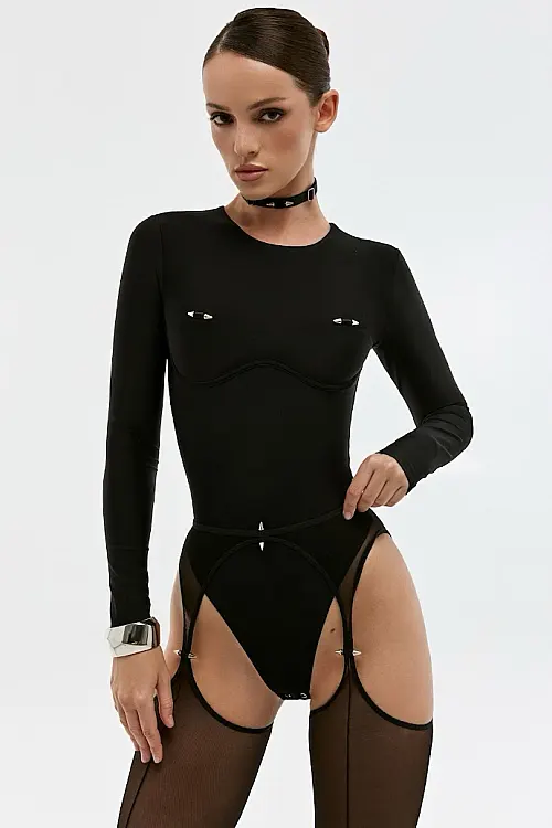 Боді Daphne Long Sleeve Black Silver Riksi, Україна