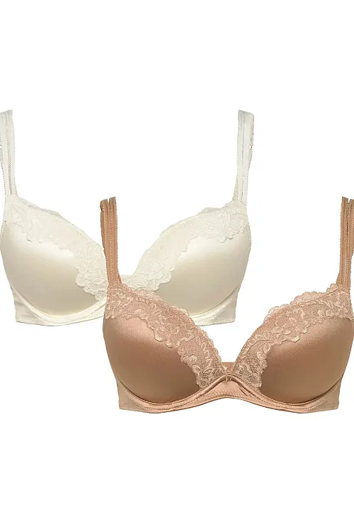 Бюстгальтер Origins-shiny micro 2шт ivory/beige FXPG0053MI127 Dorina