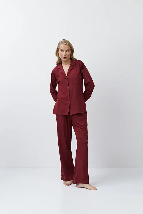 Піжама Cadance pajama long burgundy Aruelle