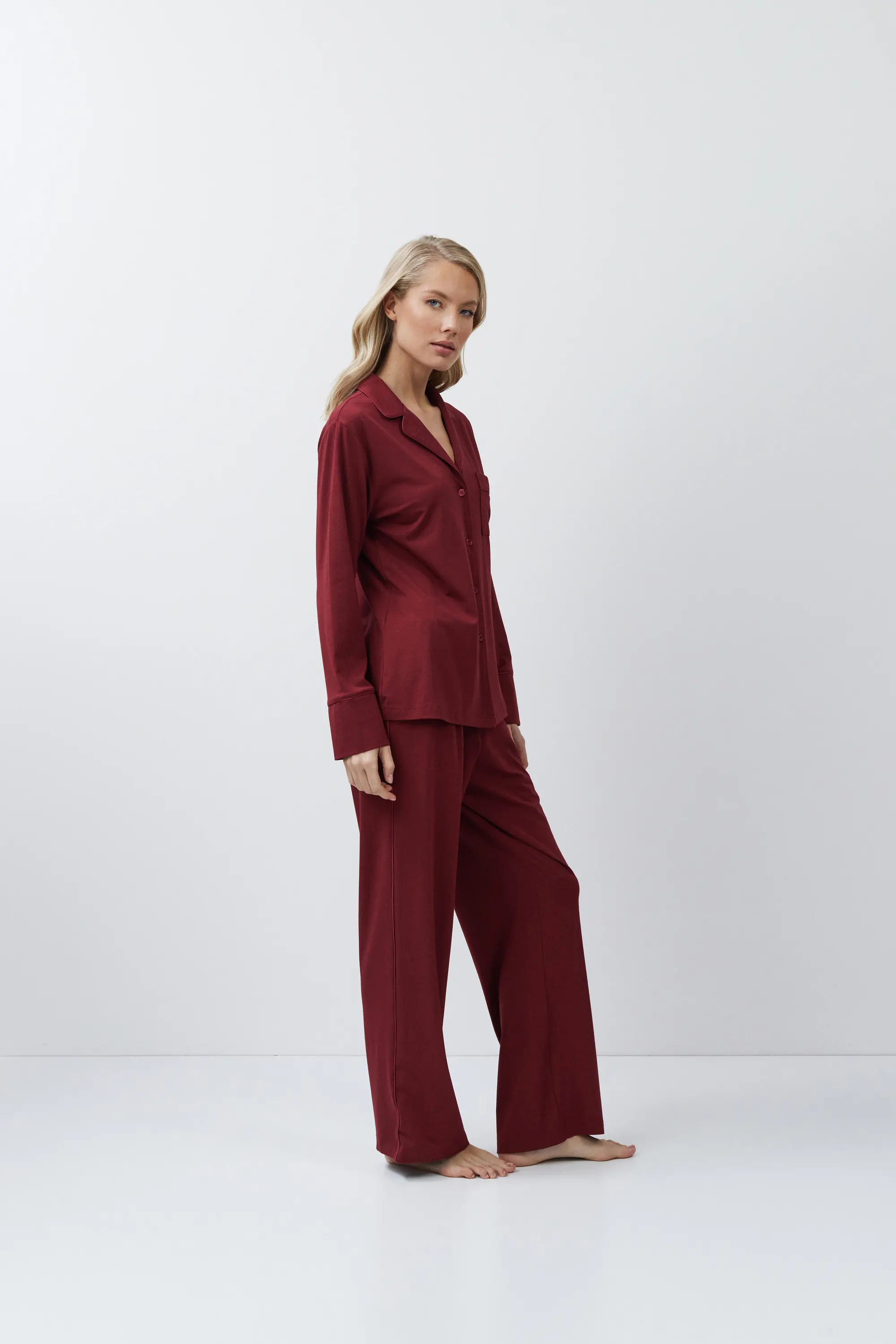 Піжама Cadance pajama long burgundy Aruelle