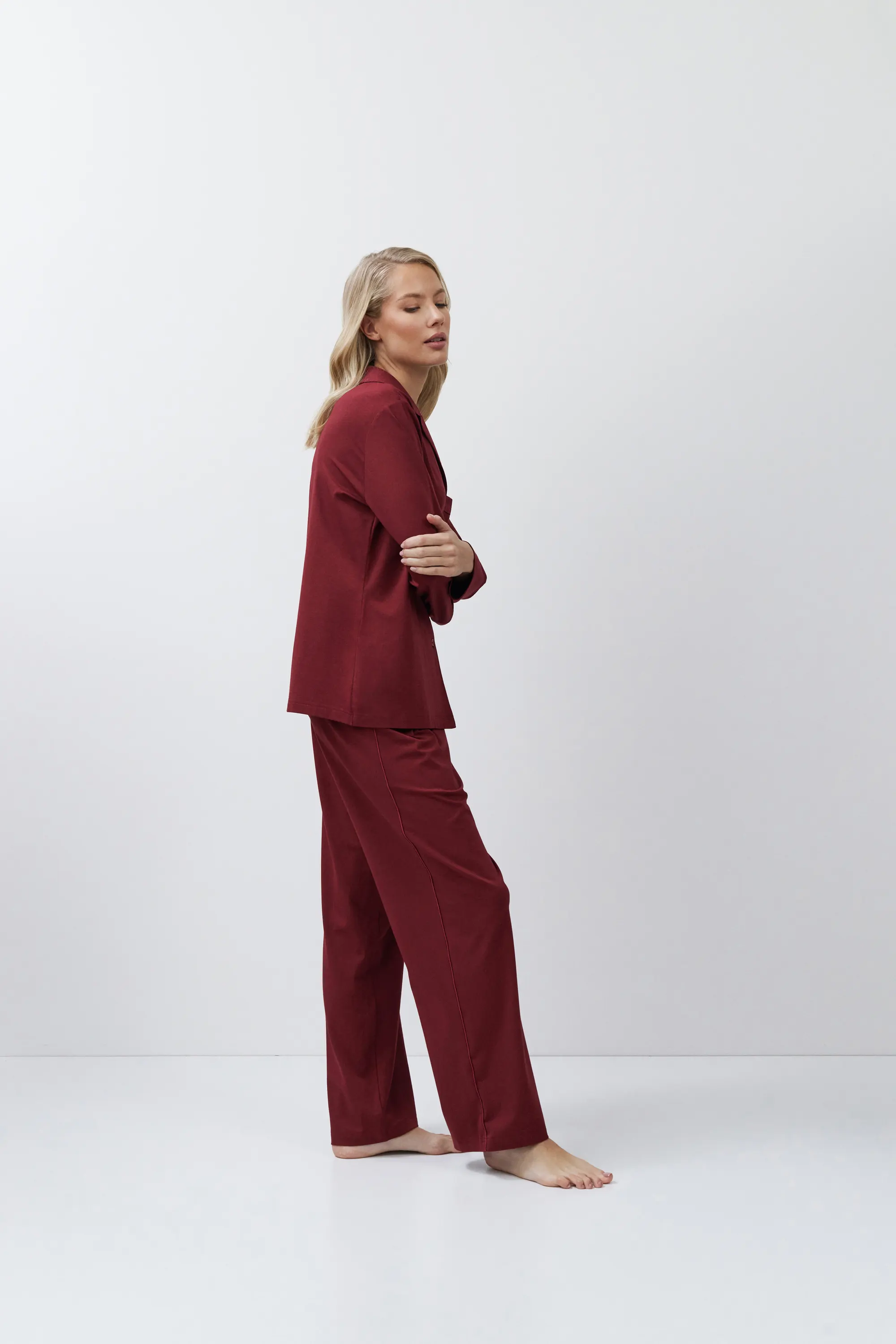 Піжама Cadance pajama long burgundy Aruelle